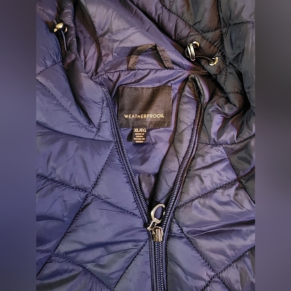 Weatherproof Hooded Diamond Quilted Ladies Coat Jacket Size XLARGE Parka Puffer - Picture 12 of 14